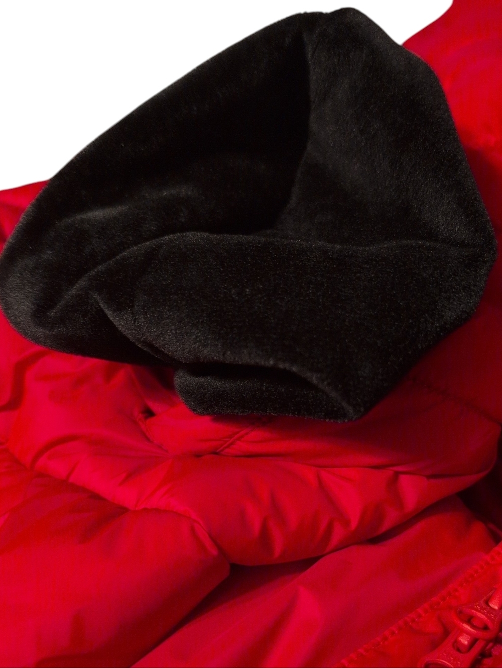 Swiss Tech Red Long Quilted Puffer Vest with Hood Womens 2X - Picture 6 of 10